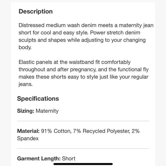 Maternity Distressed Side Panel Shorts 14/32 - Picture 4 of 12